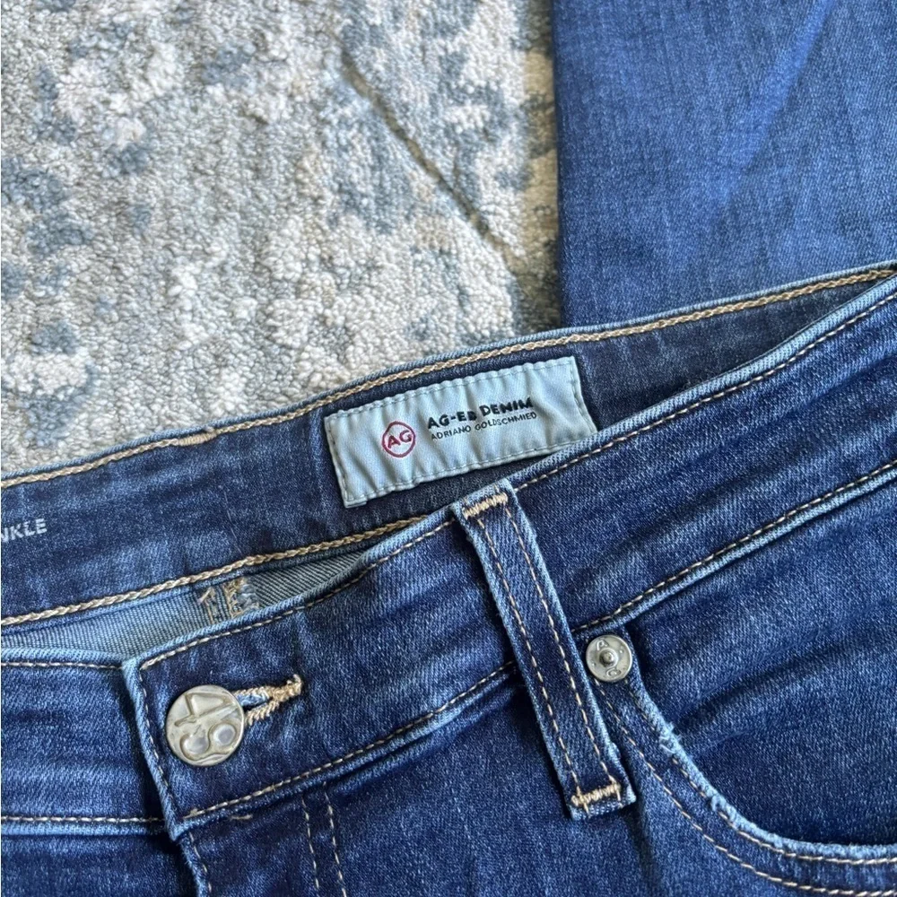 AG Adriano Goldschmied Dark Blue High-Rise Skinny Jeans